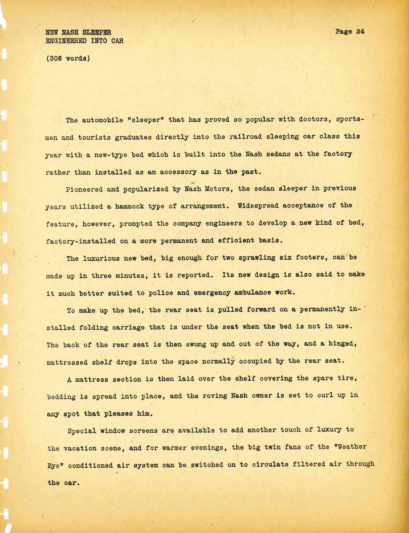1941 Nash Press Kit Page 54